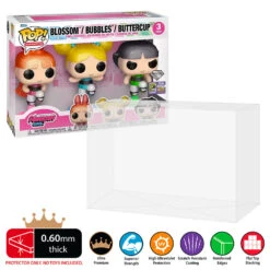 3 PACK STANDARD Pop Protectors For Funko (0.60mm Thick, UV & Scratch Resistant) 6.25h X 9w X 3.5d