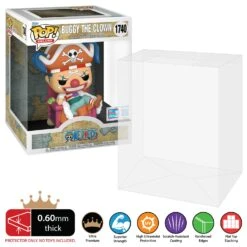 6 INCH STANDARD Pop Protectors For Funko (0.60mm Thick, UV & Scratch Resistant) 8h X 6.5w X 5.5d (Tags: H-M) -Displaygeek Shop 0.60mm thick pop protector for 6 inch funko pops buggy the clown nycc
