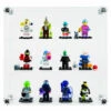 Custom Acrylic Wall Mount Display For LEGO Minifigures X 12 (3mm Thick, UV Resistant) 9h X 9.5w X 2d