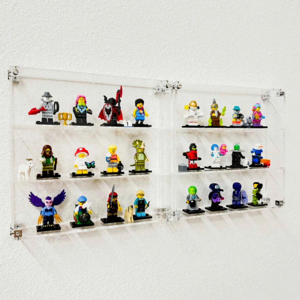 Custom Acrylic Wall Mount Display For LEGO Minifigures X 12 (3mm Thick, UV Resistant) 9h X 9.5w X 2d 2 Custom Acrylic Wall Mount Display For LEGO Minifigures X 12 (3mm Thick, UV Resistant) 9h X 9.5w X 2d - Image 2