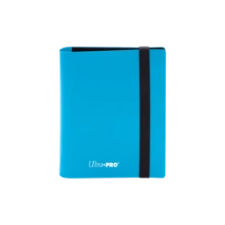 2-Pocket Card Binder For ECLIPSE Easy Shuffle Protector Sleeves -Displaygeek Shop 15366 2Pkt ProBinder Eclipse SkyBlue Front