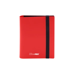 2-Pocket Card Binder For ECLIPSE Easy Shuffle Protector Sleeves -Displaygeek Shop 15367 2Pkt ProBinder Eclipse AppleRed Front