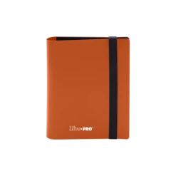 2-Pocket Card Binder For ECLIPSE Easy Shuffle Protector Sleeves -Displaygeek Shop 15370 2Pkt ProBinder Eclipse PumpkinOrange Front