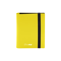 2-Pocket Card Binder For ECLIPSE Easy Shuffle Protector Sleeves -Displaygeek Shop 15371 2Pkt ProBinder Eclipse LemonYellow Front
