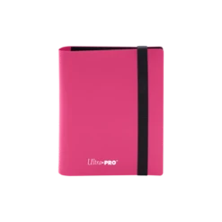 2-Pocket Card Binder For ECLIPSE Easy Shuffle Protector Sleeves -Displaygeek Shop 15372 2Pkt ProBinder Eclipse HotPink