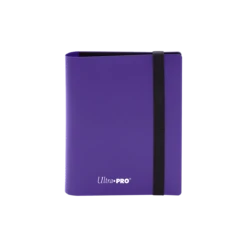 2-Pocket Card Binder For ECLIPSE Easy Shuffle Protector Sleeves -Displaygeek Shop 15373 2Pkt ProBinder Eclipse RoyalPurple Front