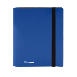 4-Pocket Card Binder For ECLIPSE Easy Shuffle Protector Sleeves -Displaygeek Shop 15377 4Pkt ProBinder Eclipse PacificBlue Front