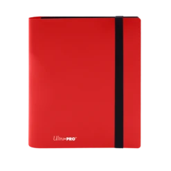 4-Pocket Card Binder For ECLIPSE Easy Shuffle Protector Sleeves -Displaygeek Shop 15379 4Pkt ProBinder Eclipse AppleRed Front