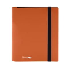 4-Pocket Card Binder For ECLIPSE Easy Shuffle Protector Sleeves -Displaygeek Shop 15382 4Pkt ProBinder Eclipse PumpkinOrange Front
