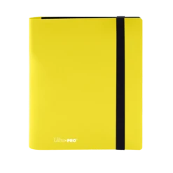 4-Pocket Card Binder For ECLIPSE Easy Shuffle Protector Sleeves -Displaygeek Shop 15383 4Pkt ProBinder Eclipse LemonYellow Front
