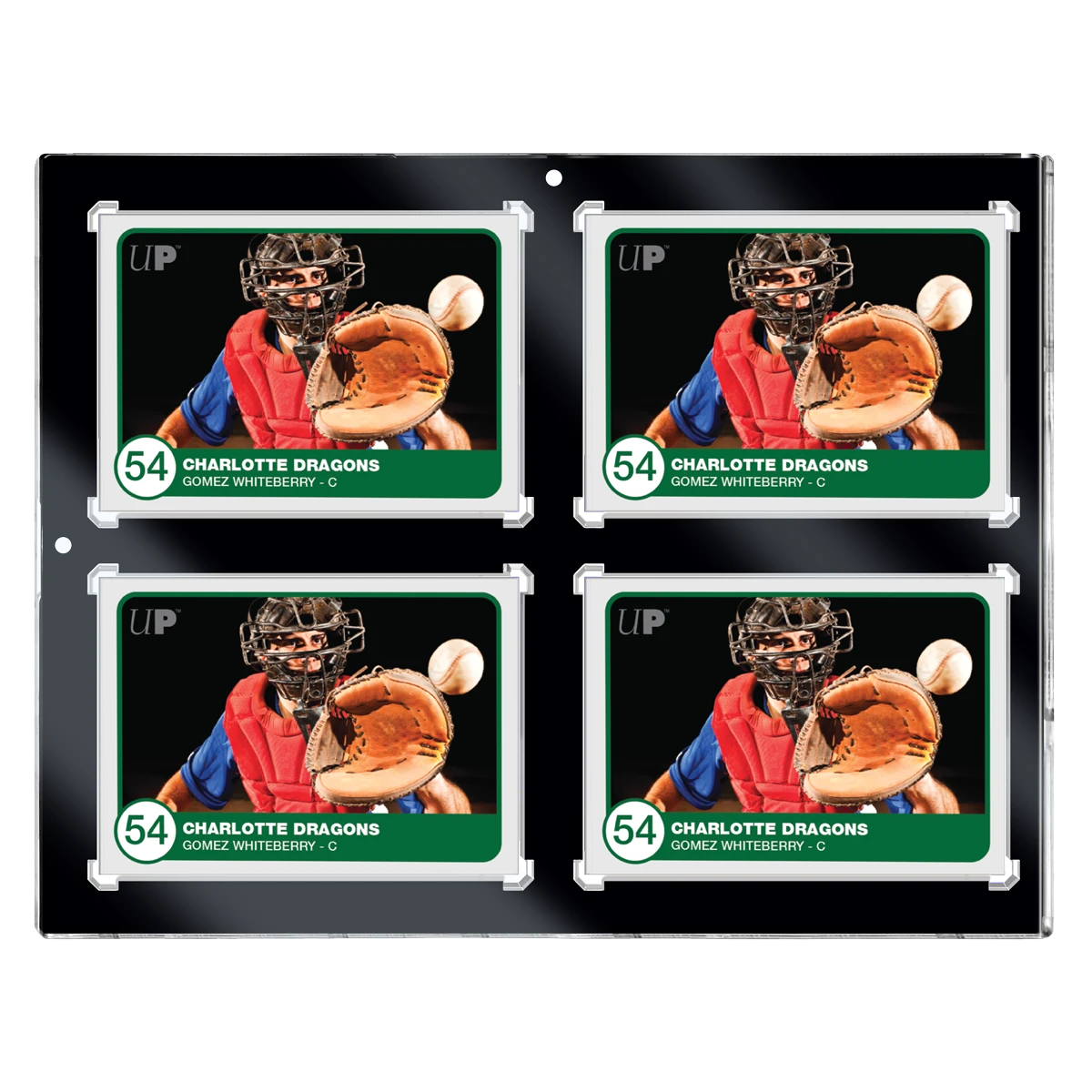 4-Card Wall Mount Display Case For 35pt Trading Cards (UV ONE-TOUCH Magnetic Holder) 4 4-Card Wall Mount Display Case For 35pt Trading Cards (UV ONE-TOUCH Magnetic Holder) - Image 4