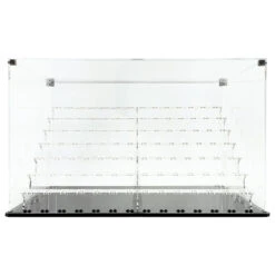 Custom Acrylic Display Case For LEGO Minifigures X 112 (3mm Thick, UV Resistant) 11.5h X 19w X 15.5d -Displaygeek Shop 19x15.5x11.5Casefor112minifiguresEmptyFront