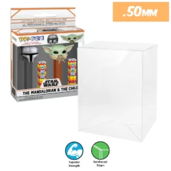 POP PEZ 2PACK Pop Protectors For Funko (0.50mm Thick) 7.75h X 5.5w X 2d