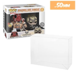 2 PACK ROADHOG JUNKRAT Pop Protectors For Funko (0.50mm Thick) 7.75h X 10w X 5.5d