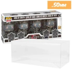 4 PACK DEMON SLAYER Pop Protectors For Funko (0.50mm Thick, UV & Scratch Resistant) 6.25h X 15w X 3.5d -Displaygeek Shop 4 Pack Heavenly Kings Pop Protector