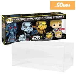 4 PACK DEMON SLAYER Pop Protectors For Funko (0.50mm Thick, UV & Scratch Resistant) 6.25h X 15w X 3.5d -Displaygeek Shop 4 Pack Star Wars Retro Pop Protector