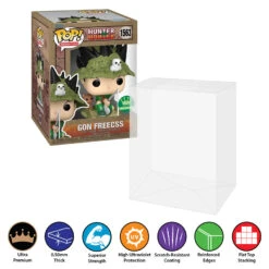 GON FREECSS Pop Protectors For Funko (0.50mm Thick, UV & Scratch Resistant) 6.25h X 4.5w X 4.5d