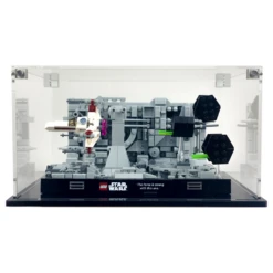 Custom Acrylic Display Case For LEGO Model 75329 - Death Star Trench Run (3mm Thick, UV Resistant) 5.5h X 10w X 8d