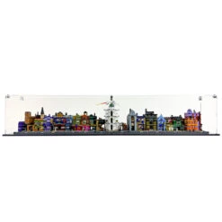 Custom Acrylic Display Case For LEGO Model 76444 - Diagon Alley Wizarding Shops (3mm Thick, UV Resistant) 6.75h X 36w X 5.25d