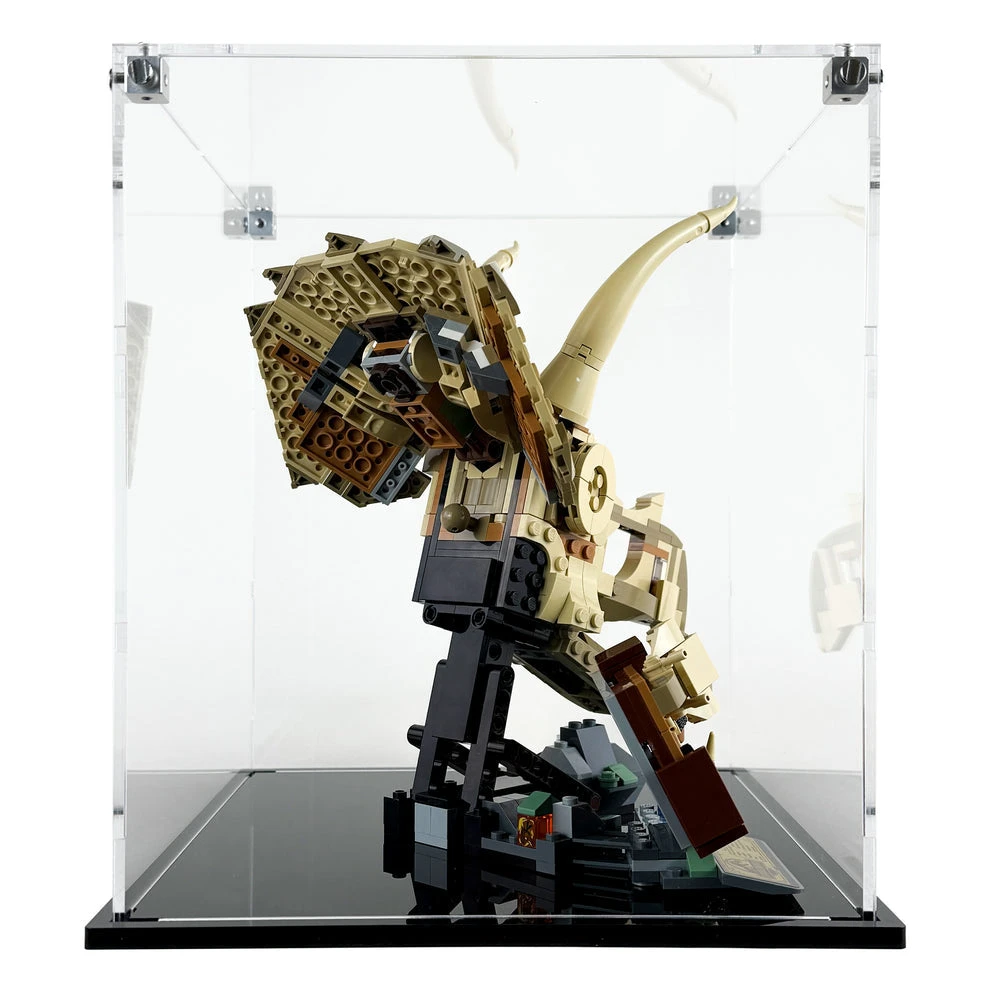Custom Acrylic Display Case For LEGO Model 76969 - Jurassic World Dinosaur Fossils Triceratops Skull (3mm Thick, UV Resistant) 9.5h X 8.5w X 8.25d 2 Custom Acrylic Display Case For LEGO Model 76969 - Jurassic World Dinosaur Fossils Triceratops Skull (3mm Thick, UV Resistant) 9.5h X 8.5w X 8.25d - Image 2