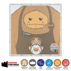 Custom Acrylic Hard Case For CHOMP BARISTA Abominable Toys Grail Boxes (3mm Thick, UV Resistant) Fits 6.5h X 7.75w X 5d