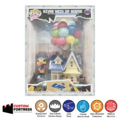 Custom Acrylic Hard Case For POP TOWN KEVIN UP HOUSE #05 Funko Pop Grail Boxes (3mm Thick, UV Resistant) Fits 13.25h X 10w X 6.375d