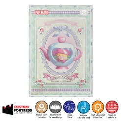 Custom Acrylic Hard Case For AFTERNOON TEA SWEET BEAN BLIND BOX Pop Mart Box (3mm Thick, UV Resistant) Fits 4.3h X 2.8w X 2.8d