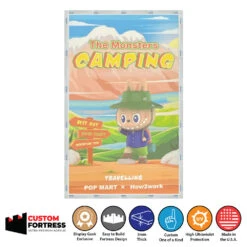 Custom Acrylic Hard Case For THE MONSTERS CAMPING BLIND BOX Pop Mart Box (3mm Thick, UV Resistant) Fits 4h X 2.4w X 2.4d