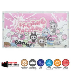 Custom Acrylic Hard Case For EXCITING MACARON LABUBU BLIND BOX MASTER CASE Pop Mart Box (3mm Thick, UV Resistant) Fits 7.3h X 12.9w X 7d