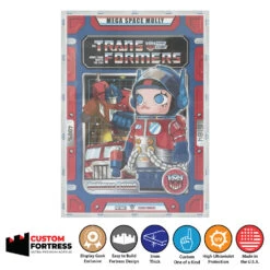Custom Acrylic Hard Case For MEGA SPACE MOLLY 400% TRANSFORMERS OPTIMUS PRIME Pop Mart Figure Box (3mm Thick, UV Resistant) Fits 13.3h X 9.25w X 6.9d
