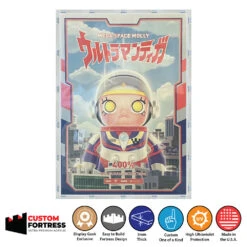 Custom Acrylic Hard Case For MEGA SPACE MOLLY 400% ULTRAMAN TIGA Pop Mart Figure Box (3mm Thick, UV Resistant) Fits 13.3h X 9.25w X 6.9d