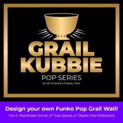 ** PRE-ORDER ETA MID OCTOBER** GRAIL KUBBIE BROWN (3x2) - In Box Display Case For Funko Pops In Acrylic Hard Stack Armor (Cardboard) -Displaygeek Shop Branding MK Grail Kubbie El Guapo Black Funko Pop Display Cases for Acrylic PopShield Armor Stacks and Pop Protectors