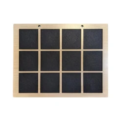 Enamel Pin Display (2" Wide X 2" High Slots) Fits Standard Pins (Choose Color And Size) -Displaygeek Shop DWS Enamel Pin Board 2x2 maple 02
