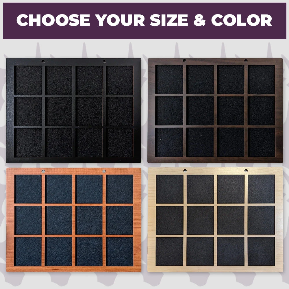 Enamel Pin Display (3" Wide X 3" High Slots) Fits Standard Pins (Choose Color And Size) 2 Enamel Pin Display (3" Wide X 3" High Slots) Fits Standard Pins (Choose Color And Size) - Image 2