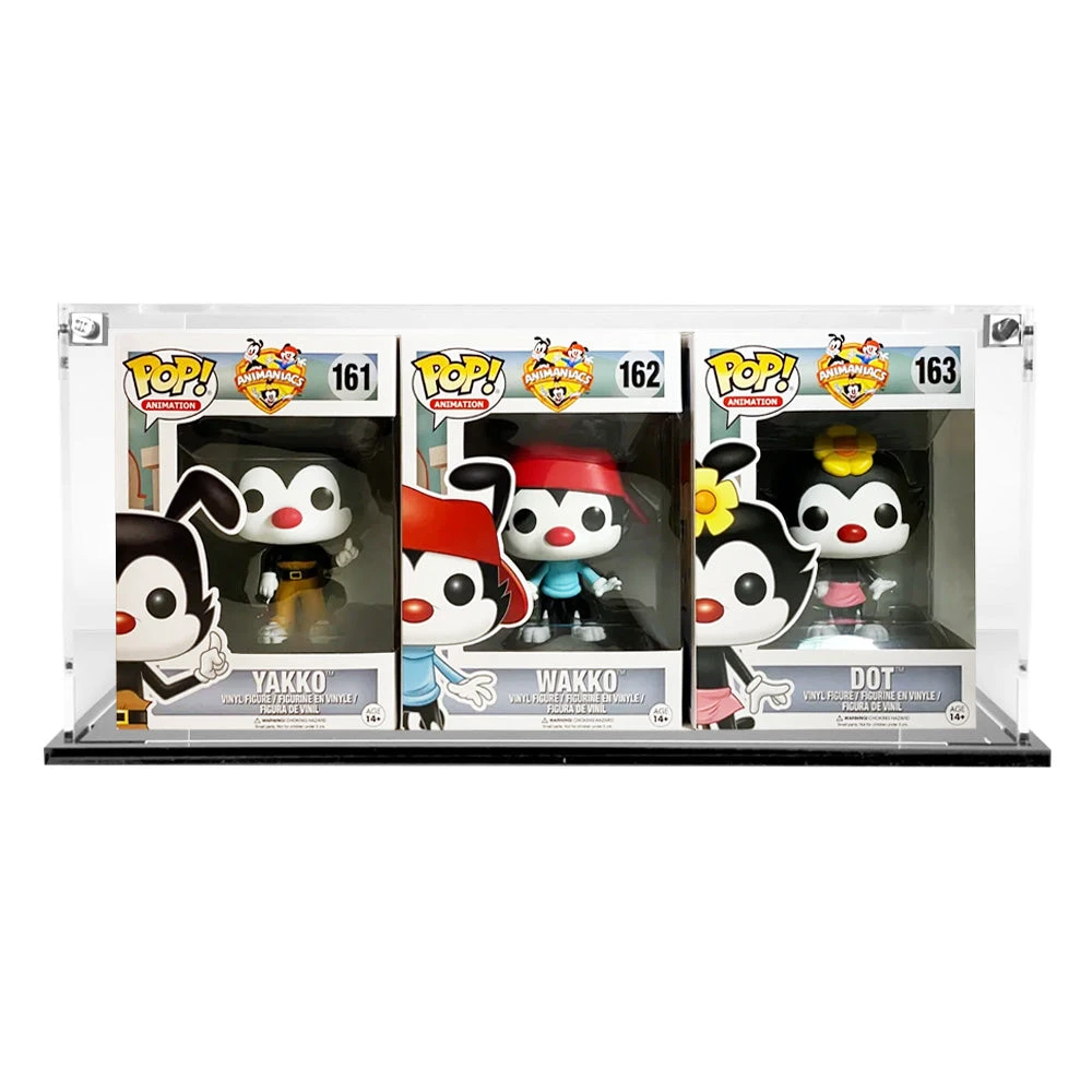 Custom Acrylic Display Case For 3 POPS SIDE BY SIDE Funko Pop Grail Boxes (3mm Thick, UV Resistant) Fits 6.25h X 13.5w X 3.5d 1 Custom Acrylic Display Case For 3 POPS SIDE BY SIDE Funko Pop Grail Boxes (3mm Thick, UV Resistant) Fits 6.25h X 13.5w X 3.5d