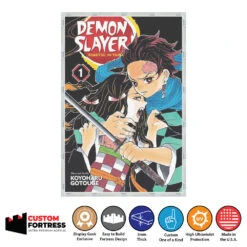 Custom Acrylic Hard Case For MANGA BOOK STANDARD (3mm Thick, UV Resistant) Fits 7.5h X 5w X 0.7d