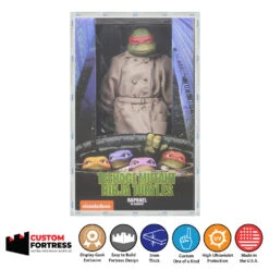 Custom Acrylic Hard Case For NECA TMNT 1990 RAPHAEL IN DISGUISE 1/4 SCALE (3mm Thick, UV Resistant) Fits 18h X 11.1w X 7.7d