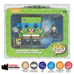 Custom Acrylic Hard Case For 2 PACK SPONGEBOB LEONARDO LUNCHBOX Funko Pop Grail Boxes (3mm Thick, UV Resistant) Fits 6.5h X 7.625w X 2.75d