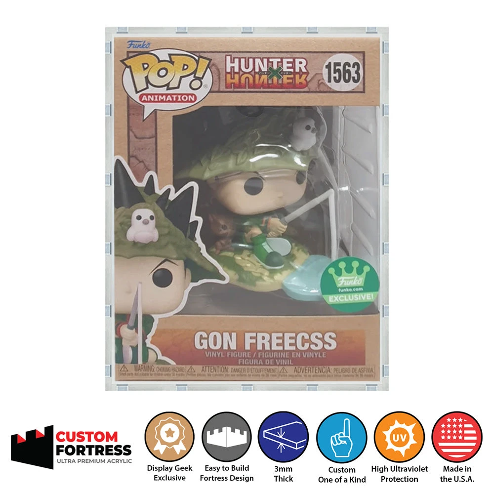 Custom Acrylic Hard Case For GON FREECSS #1563 Funko Pop Grail Boxes (3mm Thick, UV Resistant) Fits 6.25h X 4.5w X 4.5d 1 Custom Acrylic Hard Case For GON FREECSS #1563 Funko Pop Grail Boxes (3mm Thick, UV Resistant) Fits 6.25h X 4.5w X 4.5d
