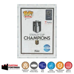 Custom Acrylic Hard Case For GOLDEN KNIGHTS STANLEY CUP 2023 Funko Pop Grail Boxes (3mm Thick, UV Resistant) Fits 6.4h X 4.8w X 3.7d