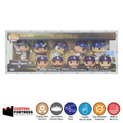 Custom Acrylic Hard Case For 5 PACK DODGERS WORLD SERIES 2024 Funko Pop Grail Boxes (3mm Thick, UV Resistant) Fits 6.5h X 18w X 3.5d