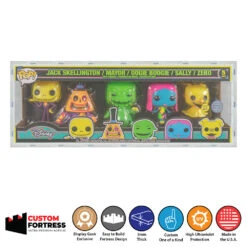 Custom Acrylic Hard Case For 5 PACK NIGHTMARE Funko Pop Grail Boxes (3mm Thick, UV Resistant) Fits 6.25h X 17.5w X 4d