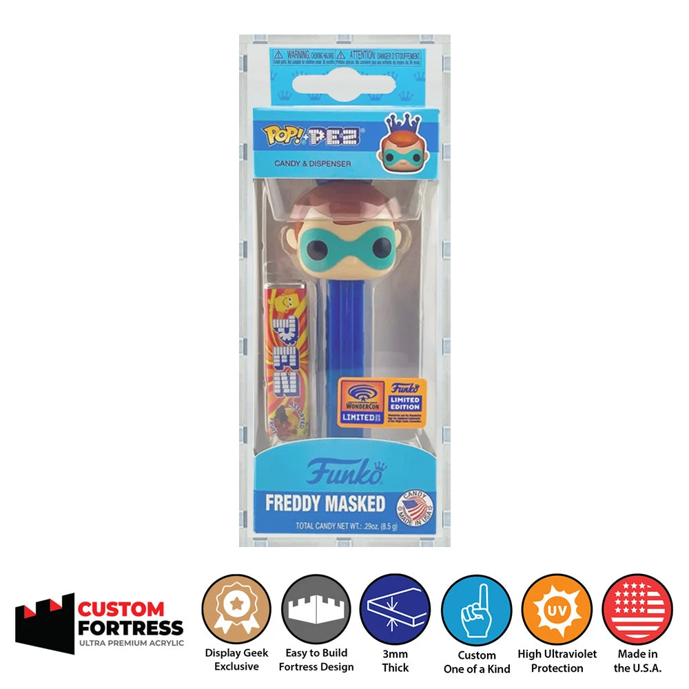 Custom Acrylic Hard Case For POP PEZ Funko Pop Grail Boxes (3mm Thick, UV Resistant) Fits 7h X 2.5w X 2d 1 Custom Acrylic Hard Case For POP PEZ Funko Pop Grail Boxes (3mm Thick, UV Resistant) Fits 7h X 2.5w X 2d