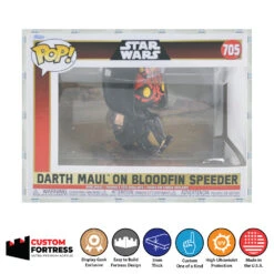 Custom Acrylic Hard Case For POP RIDES BLOODFIN Funko Pop Grail Boxes (3mm Thick, UV Resistant) Fits 6.25h X 8w X 4.5d