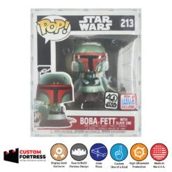 Custom Acrylic Hard Case For POP RIDES BOBA FETT Funko Pop Grail Boxes (3mm Thick, UV Resistant) Fits 7h X 6w X 6d