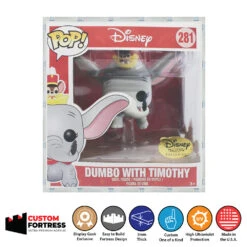 Custom Acrylic Hard Case For POP RIDES DUMBO TIMOTHY #281 Funko Pop Grail Boxes (3mm Thick, UV Resistant) Fits 6h X 5.5w X 5d