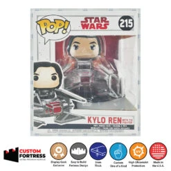 Custom Acrylic Hard Case For POP RIDES KYLO REN TIE FIGHTER Funko Pop Grail Boxes (3mm Thick, UV Resistant) Fits 7h X 6w X 7d