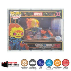 Custom Acrylic Hard Case For POP RIDES LARGE Funko Pop Grail Boxes (3mm Thick, UV Resistant) Fits 7.25h X 9.5w X 7d