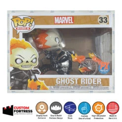 Custom Acrylic Hard Case For POP RIDES MOTORCYCLE Funko Pop Grail Boxes (3mm Thick, UV Resistant) Fits 4.5h X 8.25w X 6.5d