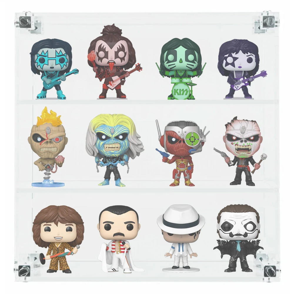 Custom Acrylic Wall Mount Display For FUNKO POP Figures (3mm Thick, UV Resistant) 15.5h X 15w X 4d 1 Custom Acrylic Wall Mount Display For FUNKO POP Figures (3mm Thick, UV Resistant) 15.5h X 15w X 4d